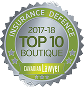 Canadian Lawyer 2017-2018 Top 10 Boutique Insurance Defence