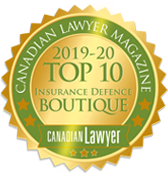 Canadian Lawyer 2019-2020 Top 10 Boutique Insurance Defence